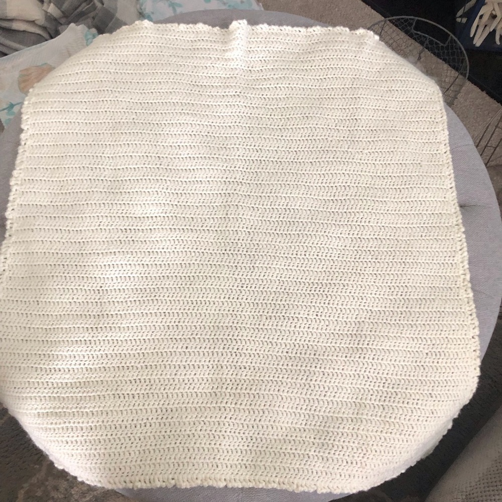 Handmade crochet yellow baby blanket